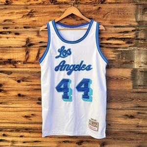 VINTAGE | Jerry West #44 1961-62 Hardwood Classics White Jersey SZ 58